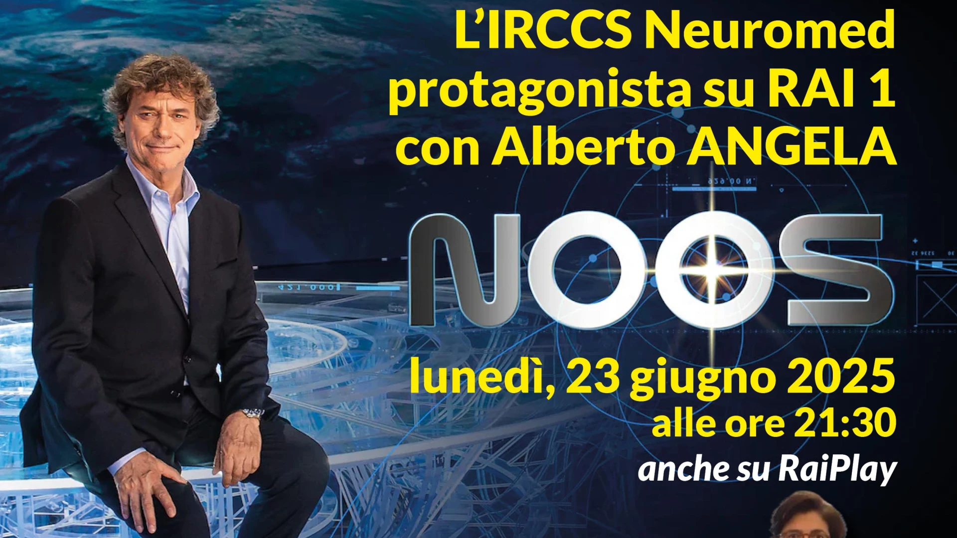 L’IRCCS Neuromed protagonista su RAI 1 con Alberto Angela